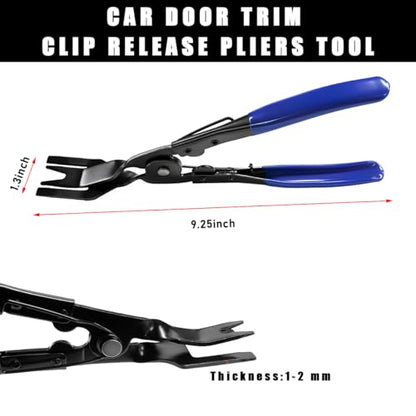 Panel Clip Removal Plier, Automotive Door Panel Upholstery Trim Clips Removal Tool Pliers, Remove Push Pin and Press in Trim Clip Fasteners Lift Action Plier, Car Accessories (Blue) - color: Blue