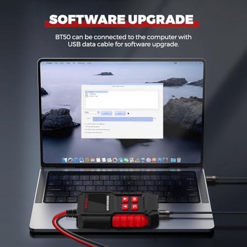 BT50 12V Battery Tester, 20-2000 CCA Load & Charging System Analyzer | Cars, Motorcycles, ATVs, Lawn Mowers, Boats & RVs, Powersports , AGM GEL EFB Compatible, Color Screen Diagnostic Tool