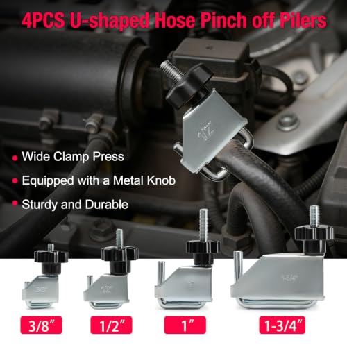 BETOOLL Hose Clamp Pliers 16PCS, Hose Clamp Removal Tool Kit with Long Reach & Flexible Wire Tools for Radiator, Heater, Coolant & Water Hoses - color: Red