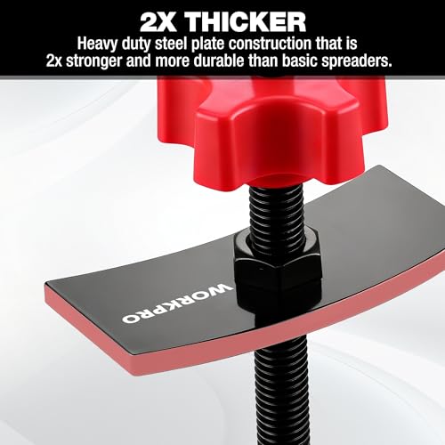 WORKPRO Heavy Duty Brake Caliper Compression Tool with 2 Caliper Hangers | Disc Brake Pad Spreader Tool for Compressing Inner Pad, Swivel Joint Brake Piston Compressor Tool for Cars & Light Trucks - size: Heavy Duty with 2 Hangers