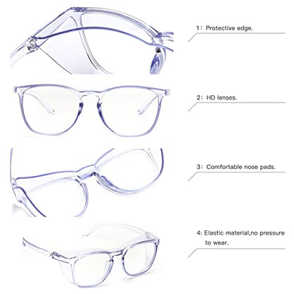 JOO'RTI Anti-Fog Safety Goggles Anti-Blue Light Saftey Glasses Anti-Dust Protective Eyewear for Women and Men - color: Blue