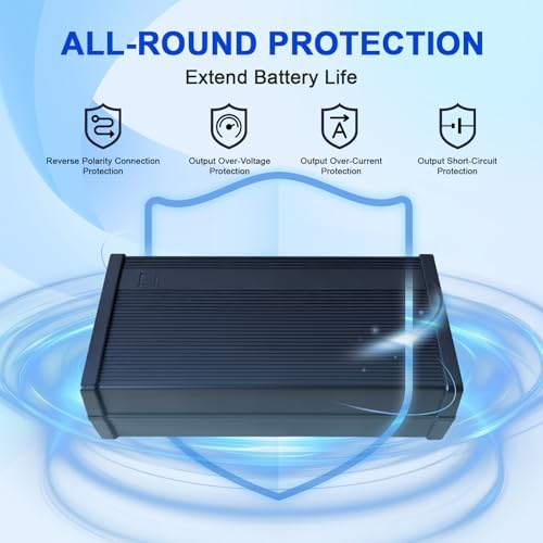 24V Lithium Battery Charger 29.2V 10A LiFePO4 Battery Charger for Lithium Iron Phosphate Battery, AC-DC Smart Charger, Battery Maintainer, Built-in Safety Protections, Support 0V Charging Function - color: 29.2V 10A