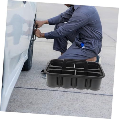 Commercial Car Care Kit Storage Box Heavy Duty Plastic Tools Organizer Bucket Segmented Design