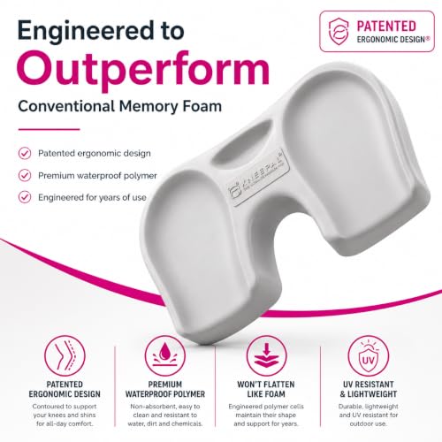 KNEEPAL. Engineered to Outperform Conventional Memory Foam Kneeling Pads. Beloved by gardeners, DIY'ers, bath-time Mommies, fitness peeps and yoga buffs - color: Gray