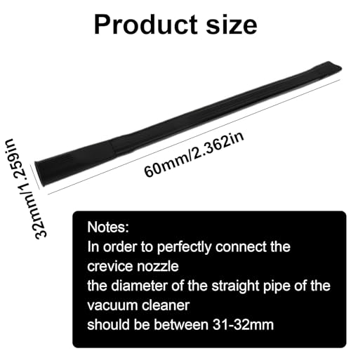 Anboo 1.25 inch Flexible Crevice Tool for Vacuum Hoses Accepting 1 1/4"(32mm) inner Diameter Attachments 24.4inch