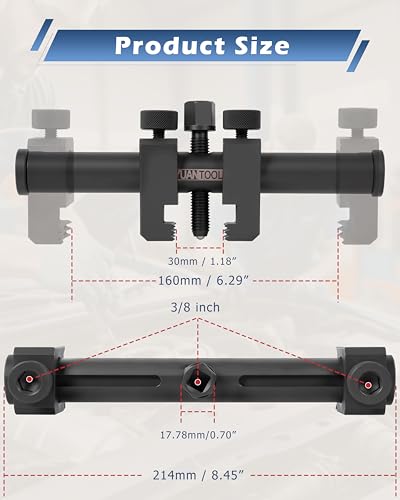 DAYUAN Universal Crankshaft Pulley Puller Tool Kit, V-Ribbed Pulley Kits | Ribbed Drive Pulley Puller, Adjustable Crankshaft Remover,for Crankshafts, Alternators, Air Conditioning Units, Water Pumps