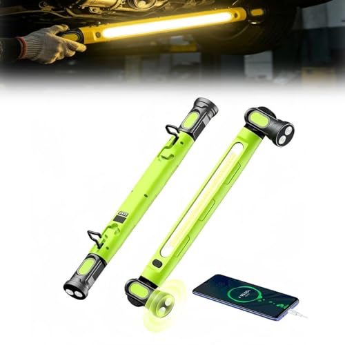 3000LM Portable Mechanic Light, 2026 New Magnetic Work Light Cordless Rechargeable Mechanic Light, Under Hood Work Light for Mechanic Car Repair Camping Garage (1 Pcs Green) - color: 1 Pcs Green