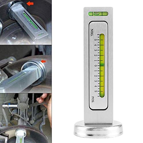 Tbest Wheel Alignment Kit,Adjustable Strong Magnetic Level Gauge Four Wheel Positioner Camber Castor Angle Measure Checking Aid Tool Camber Castor Alignment Magnetic Gauge