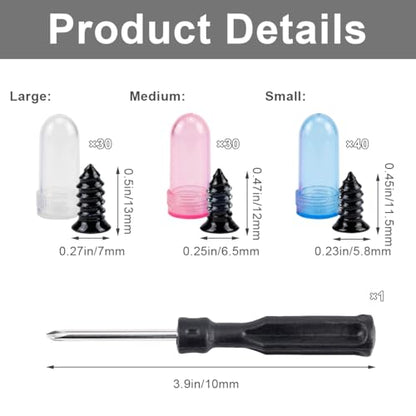 100 Pcs Tire Repair Screws Kit, Screw in Tire Plugs, Tire Plug Kit with Screwdriver, Tire Repair Kit for Car Truck Motorcycle, Tire Puncture Repair Rubber Nail Kit, Fix a Flat Emergency Tool