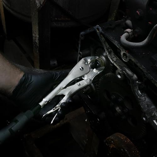 Slide Hammer Locking Pliers Set, 9 inch Locking Pliers, Sturdy 2 Pound Slide Hammer,Swivel Grip Attachment for Nail, Bolt, Pin, Seal, CV Axle Removal Tool