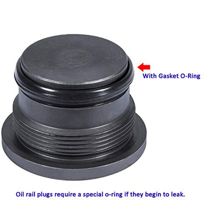 Oil Supply Rail End Plugs & Gasket/O-Rings 4C3Z6026CA for 94-03 7.3L Ford Powerstroke (Set of 2)