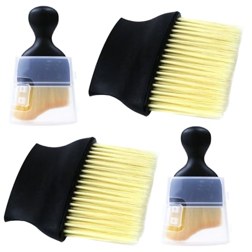 4 Pcs Auto Interior Dust Brush Set Soft Bristles Detailing Brush Dusting Tool Car Interior Cleaning Soft Brushes Duster for Automotive Dashboard, Air Conditioner Vents, Keyboard Dust Removal(Yellow) - color: Yellow