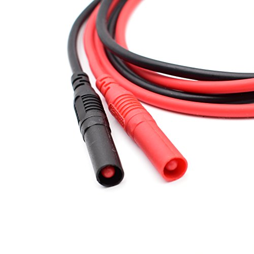 Meter Test Lead Extension Male to Female Connector 4mm Banana Plug to Jack Heavy Duty Silicone Wires Multimeter Leads Probes Adapter 14AWG (1 pair) (39.4")