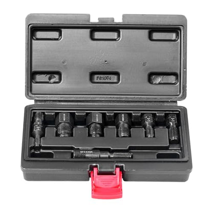 VEVOR Thread Chaser Set 7-Piece - Metric Thread Restorer Tool - M10 M12 M14 M18 M20 M22 Rethreading Tool Kit with Storage Case for Automotive Thread Repair Applications - size: 7PCS, style: METRIC