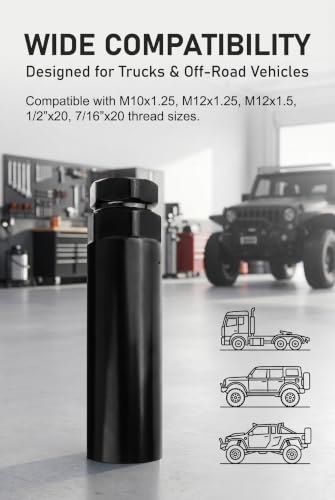 Large 6 Spline Lug Nut Key, 21mm 22mm Socket Wrench for Wheel Locks, 6 Point Spline Lug Nut Removal Tool, Compatible with 13/16" 7/8" Hex, Universal for Most Cars (Black)
