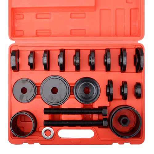 DAYUAN 24pcs FWD Front Wheel Drive Bearing Removal Tool | Wheel Bearing Removal & Installation Kit，Fits Most FWD Vehicles，High Torque 8.8 Grade Screws，Carbon Steel，Case