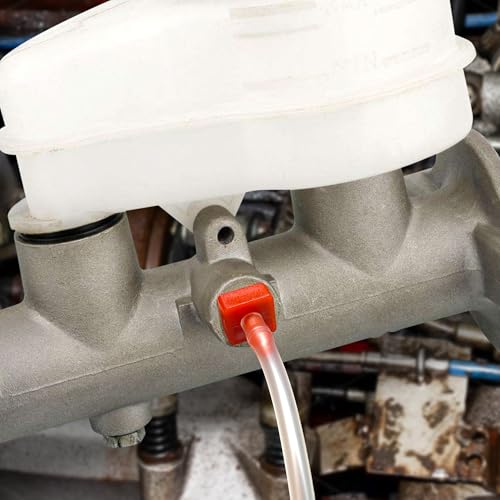 29 Pcs Master Cylinder Bleeder Replacement for 14151-Brake Bleeder Kit with 22" Hose PTFE Tape Universal Connection Fittings Clips-Brake Master Cylinder Bleeder Kit Fit for SAE and Metric