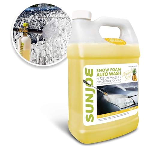 Sun Joe SPX-FCS1G Snow-Foam Pressure Washer Car-Wash Soap, 1 Gallon, Pineapple Scent - style: Pineapple Scent - Snow Foam Cleaner