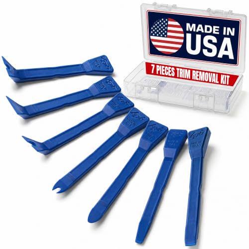 7-Piece Auto Trim Removal Tool Kit – Plastic Pry Tool Set for Car Door Panel & Dash – Automotive Interior Clip Removal Tool Set with Storage Case