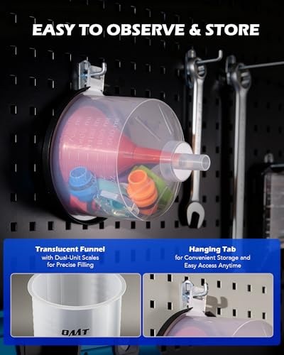 OMT 17 Piece No Spill Coolant Funnel Kit, Leakproof Coolant Bleeder Kit | Radiator Funnel Set for Easy Coolant Refilling with Adapters & Caps, Compatible with GM Ford, Universal Vehicles(No liquid)