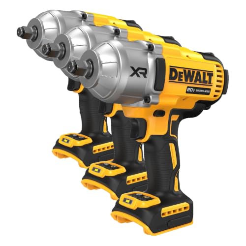 DEWALT 20V MAX Cordless Impact Wrench, 1/2 Impact Gun, 4-Speed High Torque with Hog Ring Anvil and LED Light, Brushless Motor, Precision Wrench, Tool Only (DCF900B) (Pack of 3) - size: Large (Pack of 3)