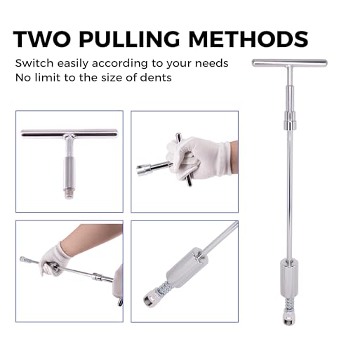 Car Dent Puller Kit,93 PCS Dent Repair Tool,Paintless Dent Removal with Golden Lifter,Bridge Puller,Slide Hammer 2 in 1 T-Bar for Auto Body Dents,Repairing Big and Small Dents, Dings and Hail Damage - style: 93PCS