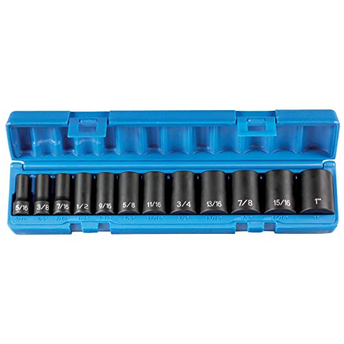 Grey Pneumatic (1213SD) 3/8" Drive 12-Piece Semi-Deep Standard Socket Set - style: 12 Piece Semi-Deep Standard Set