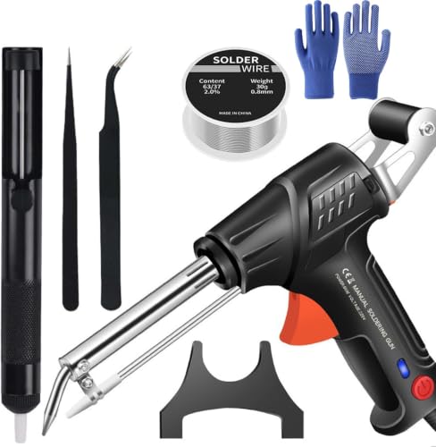 Multi-function Soldering Iron Kit, 300-580°C Adjustable Digital Soldering Gun w/Detachable Stand - color: #D