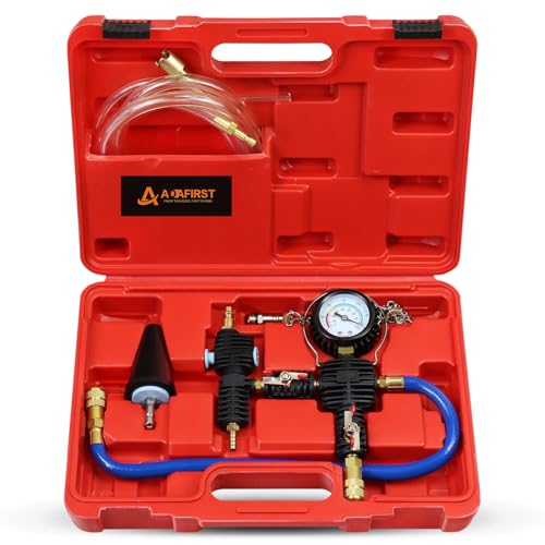 Coolant Vacuum Refill Kit, Cooling System Radiator Vacuum Purge & Fill Tool Set, Automotive Coolant Filler with Universal Adapter Hoses for Car Motorcycle Truck Airlift Use Red - color: Red Case