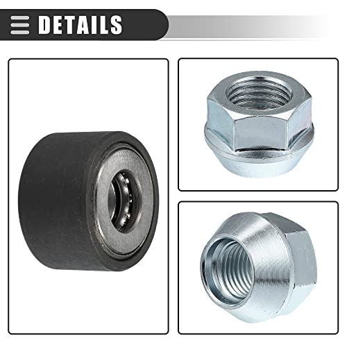 Motoforti Universal Wheel Stud Installer Tool, Tire Stud Tool, M12x1.25 M12x1.5 M14x1.5, Iron, with 3/4" Hex Wheel Lug Nuts, Silver Tone, 1 Set