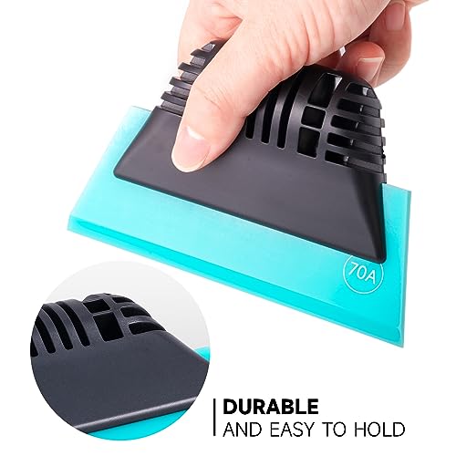 FOSHIO 3 Pack Different Hardness Small Squeegee, Non-Slip Handle Rubber PPF Squeegee, Window Cleaning, Shower Glass Door, Car Windshield - color: Multicolor