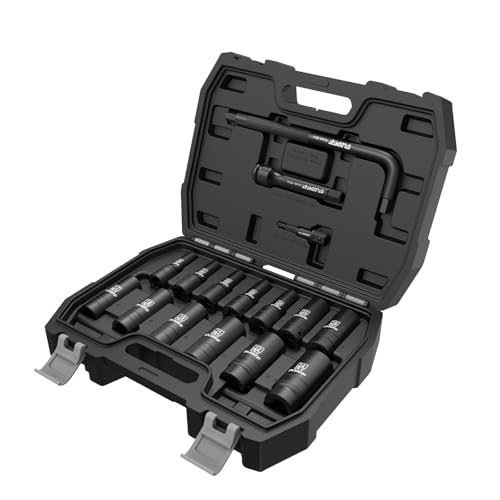 OTLOOMTBT 16PCS 1/2" Drive Impact Socket Set | Easy-to-Read Size Markings - style: 16PCS 1/2" Drive Impact Socket Set (Metric)