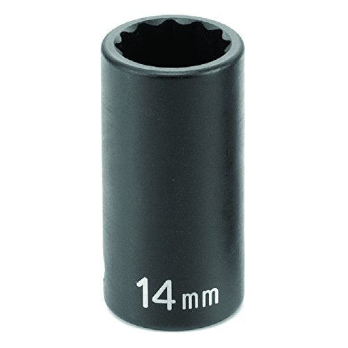 Grey Pneumatic 1114MSD Socket - style: 14mm Semi-Deep - 12 Point
