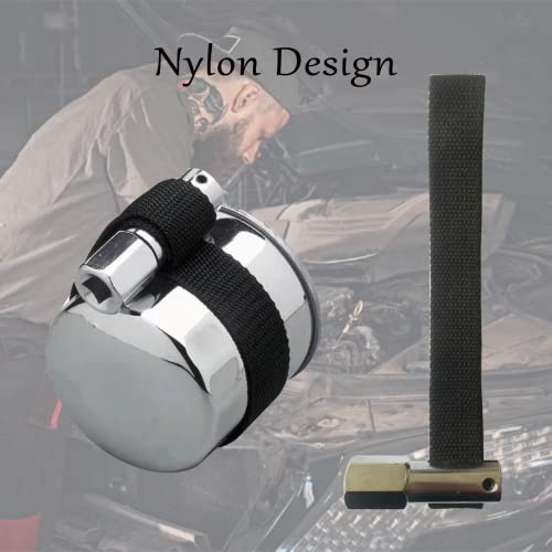 1/2 Series Nylon Belt Oil Filter Wrench, Carbon Steel, 40CR, 4.72-inch