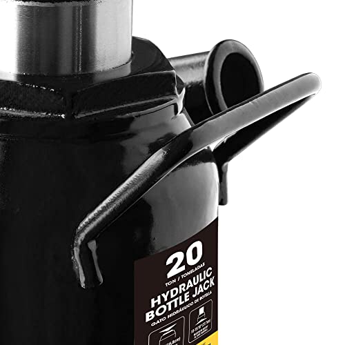 Big RED 20 Ton (40,000 LBs) Torin Hydraulic Stubby Low Profile Car Bottle Jack for Auto Repair and House Lift, Black, AT92007AB - color: BLACK