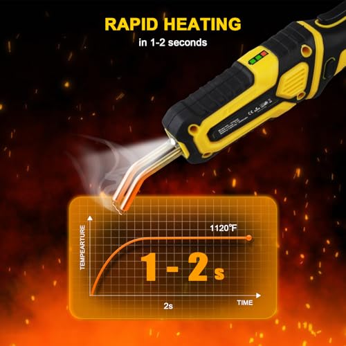 Cordless Plastic Welder Kit, Portable Hot Stapler Welding Gun | Convertible angle hot stapler design, lightweight and portable, perfect for car bumper and daily plastic crack repair work.