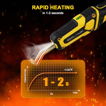 Cordless Plastic Welder Kit, Portable Hot Stapler Welding Gun | Convertible angle hot stapler design, lightweight and portable, perfect for car bumper and daily plastic crack repair work.