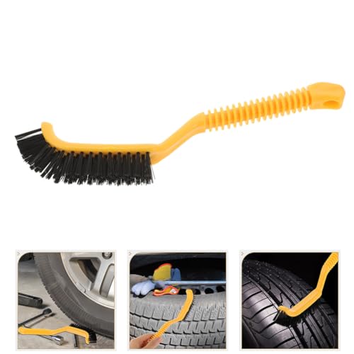 iplusmile 2pcs Tire Cleaning Brushes for Car Detailing Scrub Brush Soft Bristles for Wheels Rims and Hard Reach Areas for Automotive and Household Cleaning