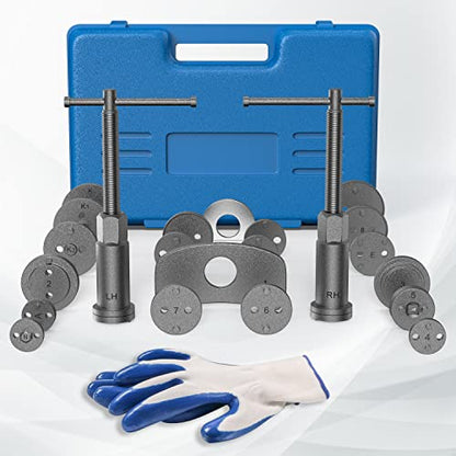 MOSTPLUS Universal Disc Brake Caliper Wind Back Tool and Piston Compression Sets-26 Pieces (Blue)