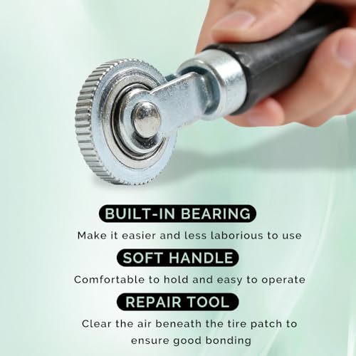 Tire Repair Patch Tools, Tires Repair Tools, Tungsten Steel Buffing Wheel & Tire Patch Roller Scraping Cutter Kit, Auto Accessories Portable Tire Buffer Tool for Car Truck Motorcycle