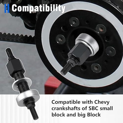 66515 Harmonic Balancer Installation Tool Harmonic Balancer Installer | Compatible with Chevy BBC SBC Cranks, Harmonic Balancer Vibration Damper Installation Tool, Heat-Treat Heavy Duty Steel
