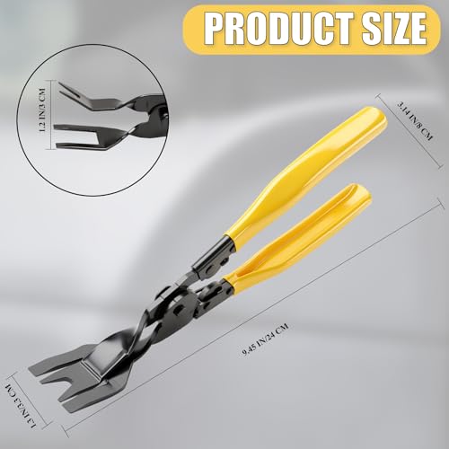 1PCS Car Clip Pliers Tool, Panel Clip Pliers Set Fastener Remover, Auto Retainer Clip Trim Rivet Removal Tool, Auto Door Car Upholstery Trim Clip Removal Tool (Yellow) - color: Yellow - 1 Pcs Clip Removal Plier