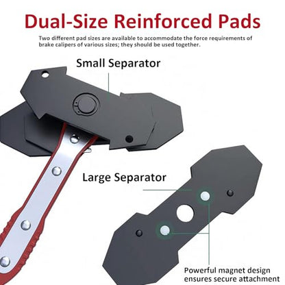 Vanwoke Brake Caliper Press Tool with 360° Ratchet Design, Steel Construction, Dual Expansion Plates for 2-6 Piston Calipers