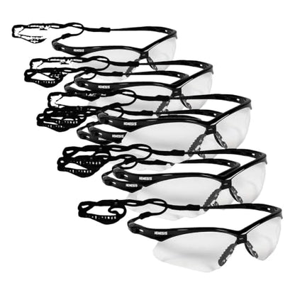 KleenGuard Nemesis Safety Glasses Black Frame Clear Lens Anti Fog - size: One Size