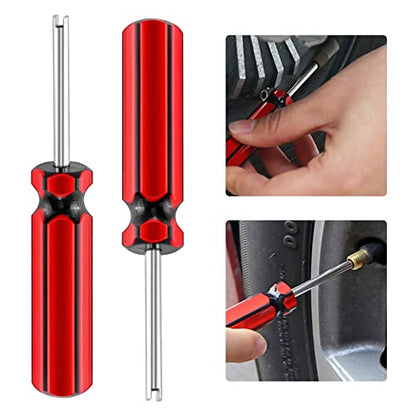 5 Pcs Valve Core Removal Tool,Car Tire Valve Stem Removal Tool | Universal Motorcycle Truck Bike Screwdriver Tire Repair Install Tool for All Standard Valve Cores