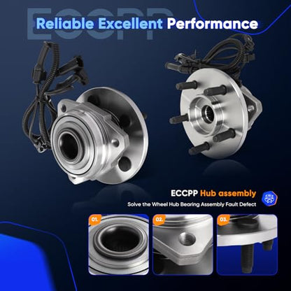 ECCPP 513176 Wheel Bearing Hub Assembly for Jeep Liberty 2002-2007 | 5 lugs w/ABS Sensor Pre-Greased Sealed - size: 513176
