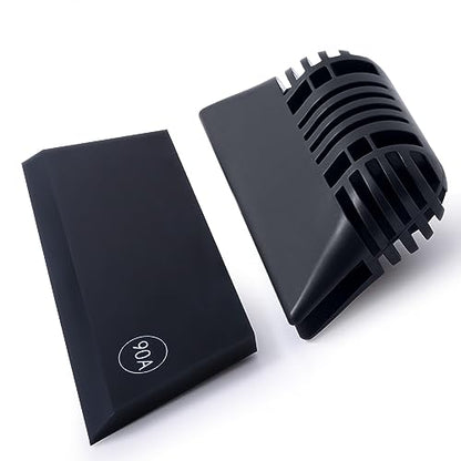 FOSHIO Black Small Squeegee, Non-Slip Handle Rubber PPF Squeegee for Window Cleaning, Shower Glass Door, Car Windshield - color: Black