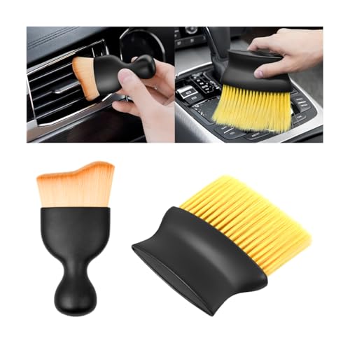 Car Interior Dust Brush Set, Soft Vehicle Bristles Detailing Brush Dusting Tool, Auto Cleaning Brushes Duster Accessories for Dashboard Air Conditioner Vents, Universal for Most Cars
