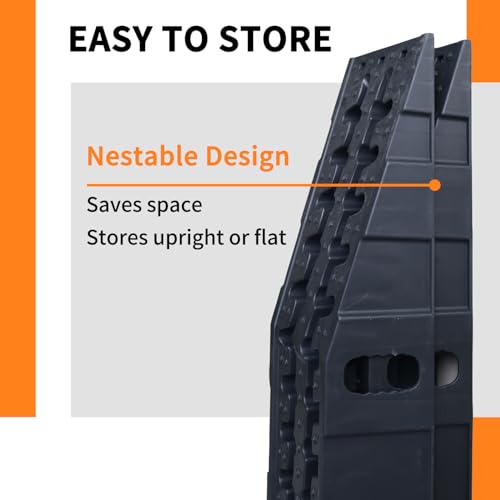Car Ramps for Oil Changes Lift 6.7'', Vehicle Maintenance Portable Anti-Slip Ramp for Truck Garage RV Trailer Tire Change
