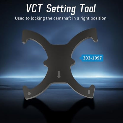 18PCS Engine Camshaft Timing Tool Kit, 303-1097 303-1552 303-1550 | Compatible with Ford Fiesta Focus Volvo 1.25 1.4 1.6 1.8 2.0 Di/TDCi/TDDi ECOBOOST 1.6 Ti-VCT 1.5/1.6 VVT 2.3L 2.5L